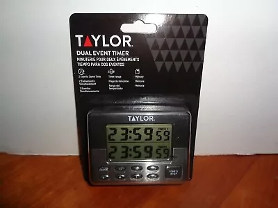 Timer Dual Event Clock Date LCD Digital Display Taylor Precision Magnetic Back • $27.95