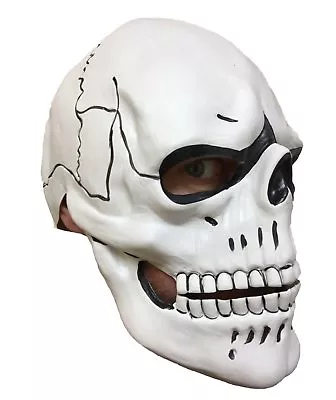 Skull Mask White Day Of The Dead Spectre James Fancy Costume Bond Accessory • £16.97