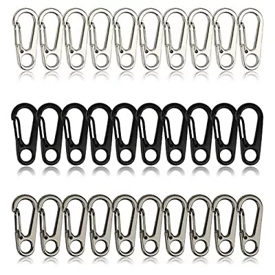 30Pcs Mini Carabiner Clip Snap Hook Buckle Clasps For Paracord Keychain Backpack • $12.26