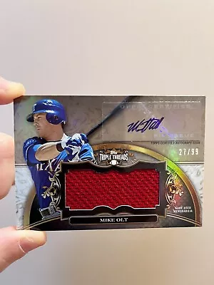 Mike Olt 2013 Topps Triple Threads Unity Jumbo Autograph Relic #/99 • $19.99