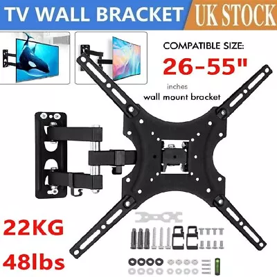 TV Wall Mount Bracket 180°Swivel For 26 32 40 42 50 52 55 Inch Universal Plasma • £8.39