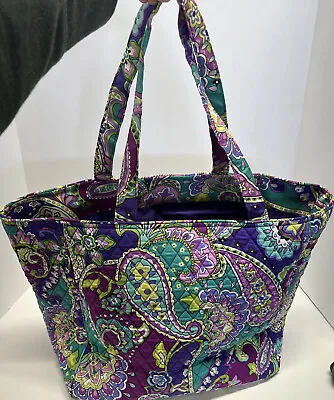 Vera Bradley LARGE Open Top HEATHER PAISLEY Market Tote Bag Purse  16”x16” • $47