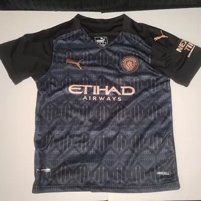 Manchester City 2020-21 Away Shirt UK 24 Kids - Kun Aguero 10 On The Back • $14.79
