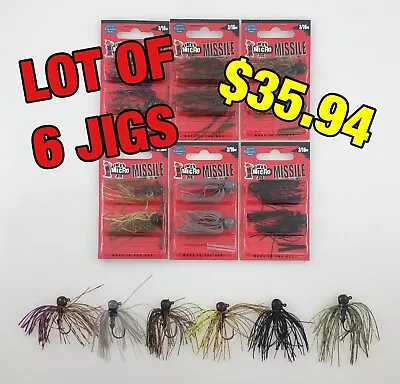 LOT OF 6 JIGS-Ike’s Micro Jig[3/16oz.] By Missile Jigs-Tiny Jig For Bass Fishing • $42.99