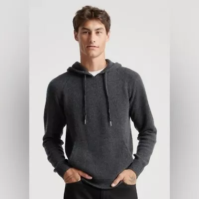 Quince Mongolian Cashmere Pullover Hoodie In Charcoal - Various • $59.50