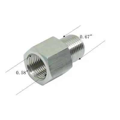 3/8 NPT Male X G 3/8 BSPP Pipe Female Adapter Stainless 304 Fitting • $8.59