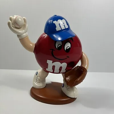 M&M’s Baseball Player Red Dispenser Collectable Mars Plastic 24cm High • $46.71