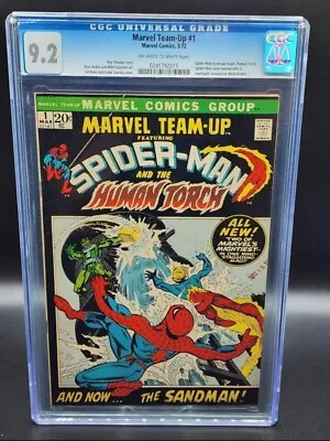 MARVEL TEAM-UP #1 CGC 9.2 Spider-Man Team-up Begins! Human Torch App! • $475.55