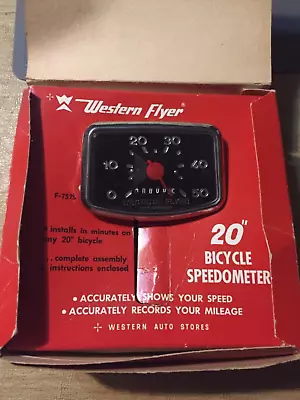 Vintage Universal 20” Bicycle Speedometer Western Flyer F-7575 • $19.99