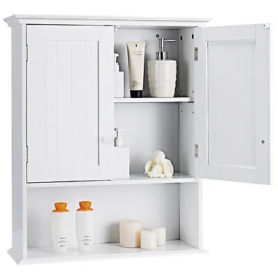 Bathroom Wall Mounted Storage Cabinet Hanging Cupboard Organiser Kitchen Bedroom • $70.90