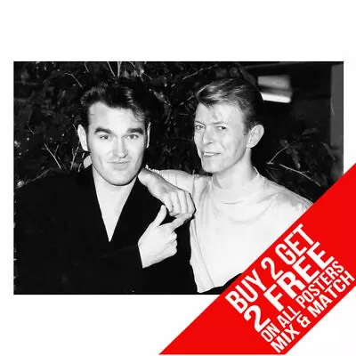 Morrissey & David Bowie Bb2 Poster Art Print A4 A3 Size Buy 2 Get Any 2 Free • £6.97