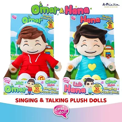 Omar & Hana By DESI DOLL Talking & Singing Interactive Dolls Islamic Muslim Toy • £32.99