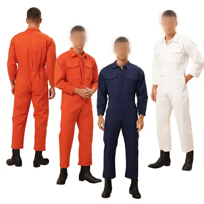 Men's Long Sleeve Work Jumpsuit Zip-Front Work Coverall Mechanic Uniform&Pockets • $76.18
