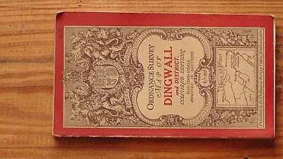 OS Linen Map Of DINGWALL & District. Coloured Edition. Sheet 83 Revised 1913 • £6.50