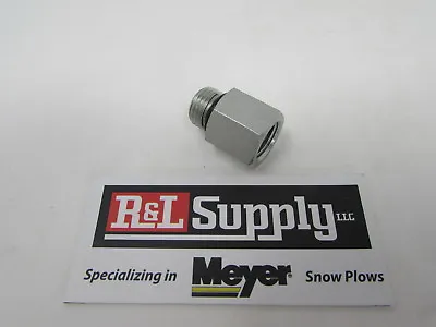 Meyer Snow Plow Angle Cylinder Adapter 3/8  Straight Thread To 1/4  Pipe Npt • $4