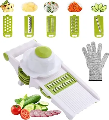 £10.99 • Buy 8in1 Mandoline Slicer Julienne Vegetable Cutter Fruit Food Peeler Grater Tool
