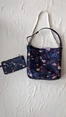 New Authentic Desigual Reversible Tote + Smaller Zip Bag Set Blue White  • $23.40