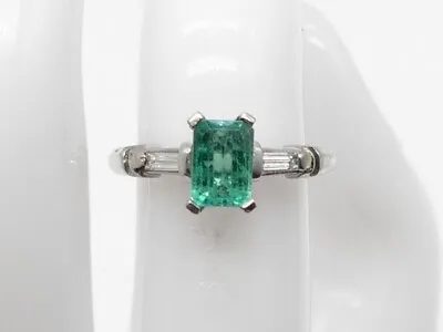 Signed A JAFFE $5000 2ct Natural AAA+++ Emerald Diamond Platinum Wedding Ring 6g • $985