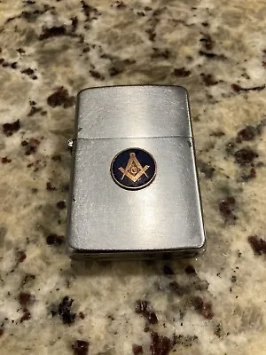 1940s Vintage Zippo Masonic 5 Barrel Hinge  HOLE INSERT FRATERNAL • $150