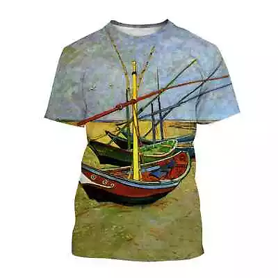 Hot Sale!!! Vincent Van Gogh Oil Painting 3D Printed Unisex Short Sleeved Shirts • $25.19