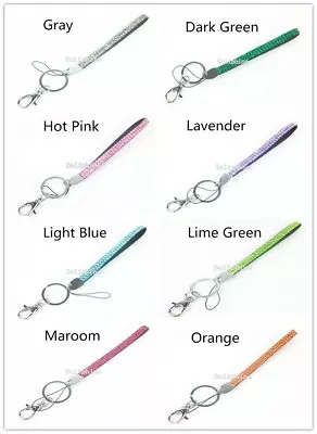 * Wholesale *  5 Pack Your Choice Rhinestone Sparkle Wristlet  Key Chain Bling  • $9.50