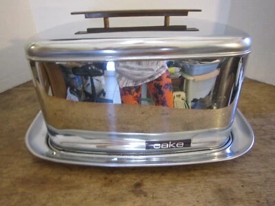 $15.99 • Buy Vintage  Cake Carrier Square Lincoln Beautyware Chrome Locking Lid