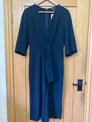 Ladies Size 8 Navy Blue Cropped Leg Jumpsuit Miss Selfridge Bnwt £42.00 • £4.99