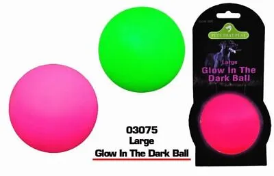 £6.99 • Buy Glow In The Dark Dog Ball Fetch Toy Dog Gift Idea Large Ball 8 Cm