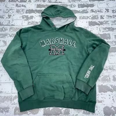 Vintage Marshall Thundering Herd Hoodie Women Medium Green Sweatshirt Sweater Y • $19.91