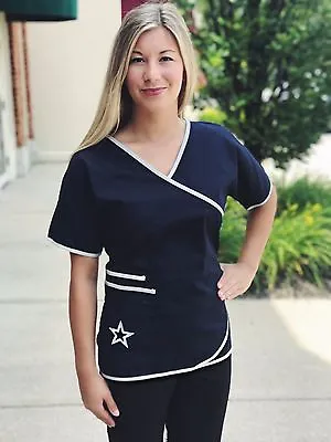 Dallas Cowboys Women's Mock Wrap Scrub Top • $42.99