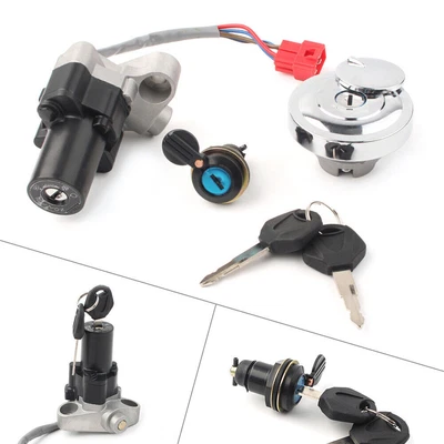 $57.09 • Buy Fit Yamaha XVS1100 V-Star Custom Fuel Gas Cap Ignition Switch Seat Lock Set