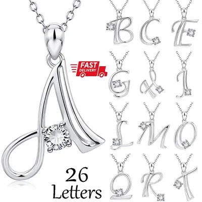 £2.39 • Buy 925 Sterling Silver Initial Letter Necklace Or Pendant Gift Boxed Present