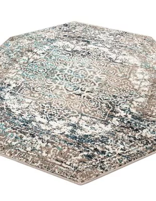 5' X 5' New Area Rug Gray H 50533 Home Decorative Art Soft Carpet Collectible • $114.19