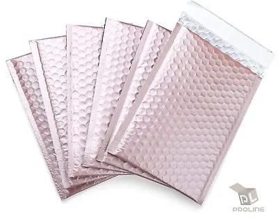 25 #0 Matte Metallic Rose Gold Poly Bubble Mailers Envelopes 6x10 DVD Wide CD • $15.95