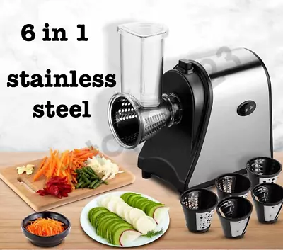 6 In 1 Electric Grater Vegetable Grater Food Rotary Drum Chopper Fruit Slicer • $65.99