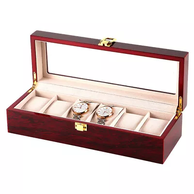 Men Women 2/6 Slot Watch Display Storage Box Holder Organizer Collection Case UK • £13.29