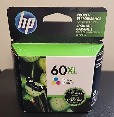 Brand NEW Genuine HP 60 XL Tri Color Ink Cartridge Exp 07/2020 Sealed NIP 60XL • $20
