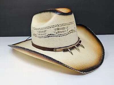 Western Express Kids Cowboy Hat Rodeo Rancher Leather Beaded Band Unisex Child • $29.99