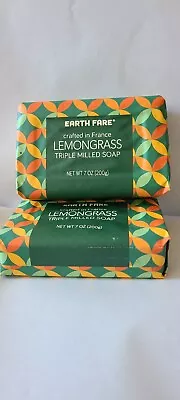 Earth Fare Triple Milled Soap LEMONGRASS Made In France (2 Soaps) • $15