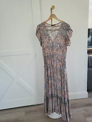 Caroline Morgan Boho Floral Maxi Dress Size 16 • $25