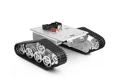 Smart Car Platform Tracked Robot Metal Aluminium Alloy Tank Chassis With DCMotor • $106.99