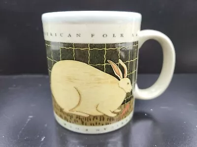 Warren Kimble American Folk Art Rabbit Otagiri 3 1/2  Coffee Mug Tea Cup Japan • $28.67