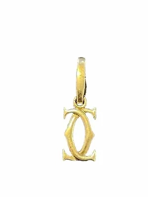 Cartier Pendant 2C Double C2 Charm 18K 750 Yellow Gold!! • $799.99