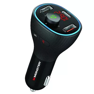 Monster Bluetooth FM Transmitter And 20W QC3.0 USB And Type-C PD Car Charger... • $30.75