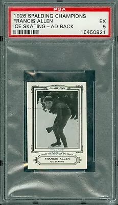 1926 Spalding Olympics Francis Allen Ice Skating Ad Back Bgs 5  100 Minted * • $395