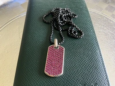 $525 • Buy David Yurman Mens Pendant Necklace Red Ruby