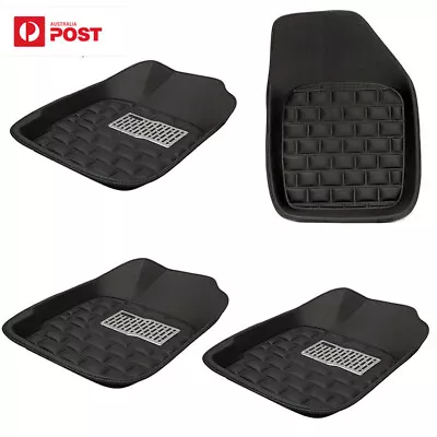 Full Car PU Leather Front Rear Floor Mat Carpet Waterproof Dustproof Skidproof • $57.71