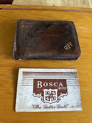 Vintage Bosca Leather Brown Bifold VTG  Wallet  Pigskin Vintage • $20