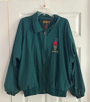 Vintage OEM USA Men's LARGE 1996 Atlanta Georgia Olympics Zip Up Jacket • $73.99