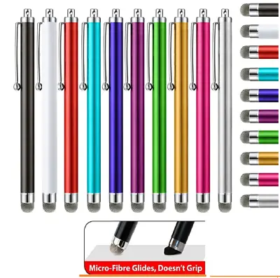 10x Micro-Fiber Capacitive Stylus Touch Screen Pen For All Mobile Phones Tablet • £6.95